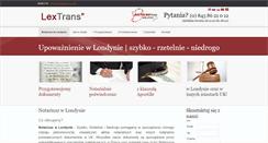 Desktop Screenshot of lextrans.co.uk